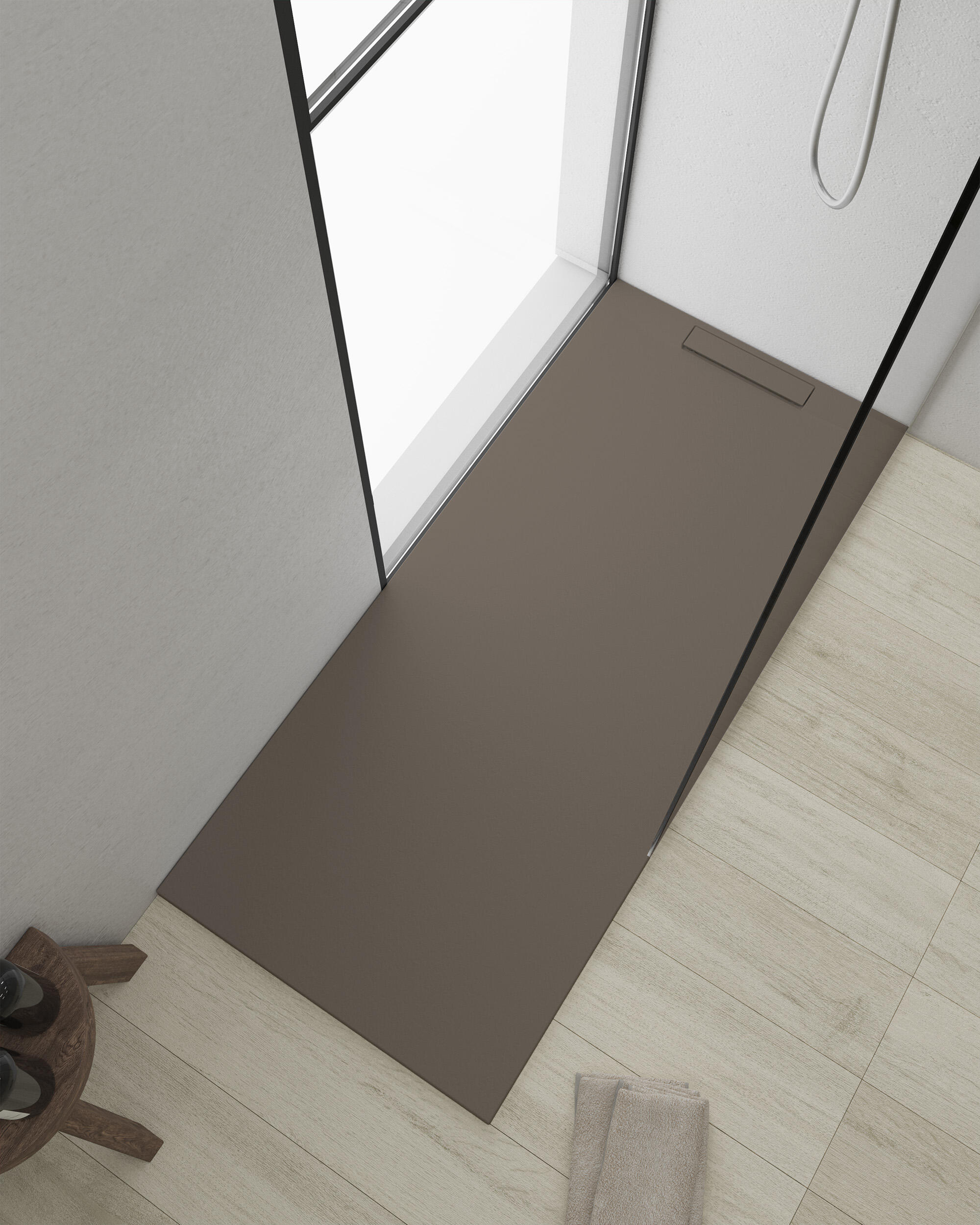 Plato de ducha unik 120x70 cm moka