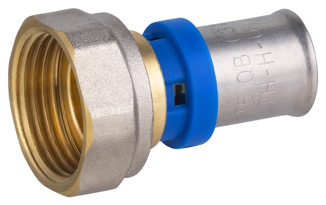 Raccord femelle écrou libre F.20x27(3/4'') multicouche à sertir Diam.16 mm