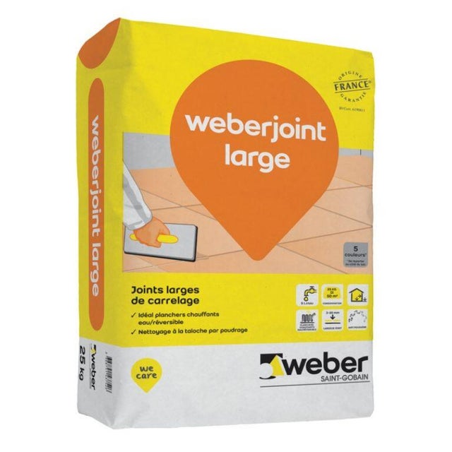 WEBER.JOINT LARGE GRIS BETON E08 25KG