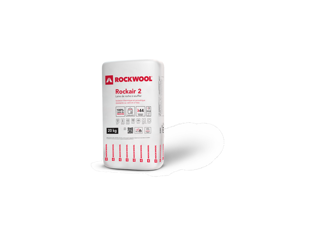 Laine de roche à souffler Rockair 2 lambda 44 R = 7 pour Ep.315 mm 20 kg - ROCKWOOL