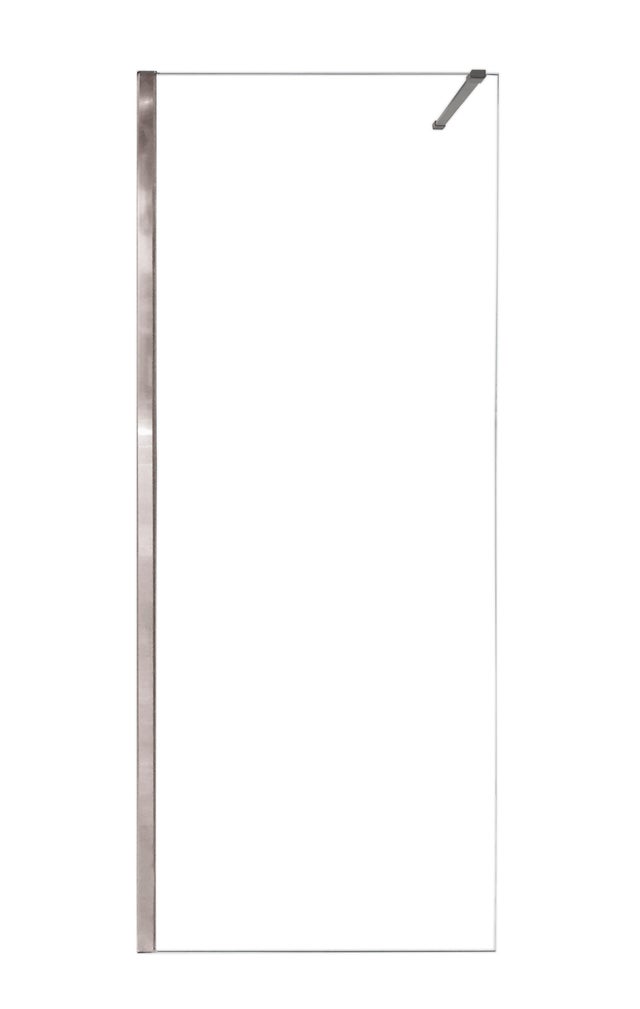 Paroi de douche fixe à l'italienne chromée L.100 x H.200 cm verre trempé transparent Ep.8 mm - Antibes