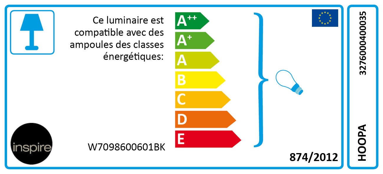 Applique E27 Hoopa noir INSPIRE - 4