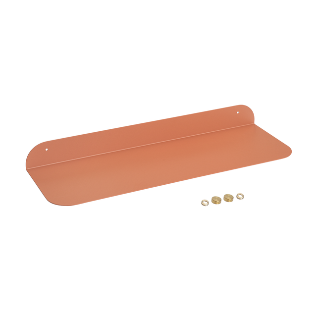 Etagère murale en métal orange SPACEO, H.6 x L.60 cm x P.20 cm
