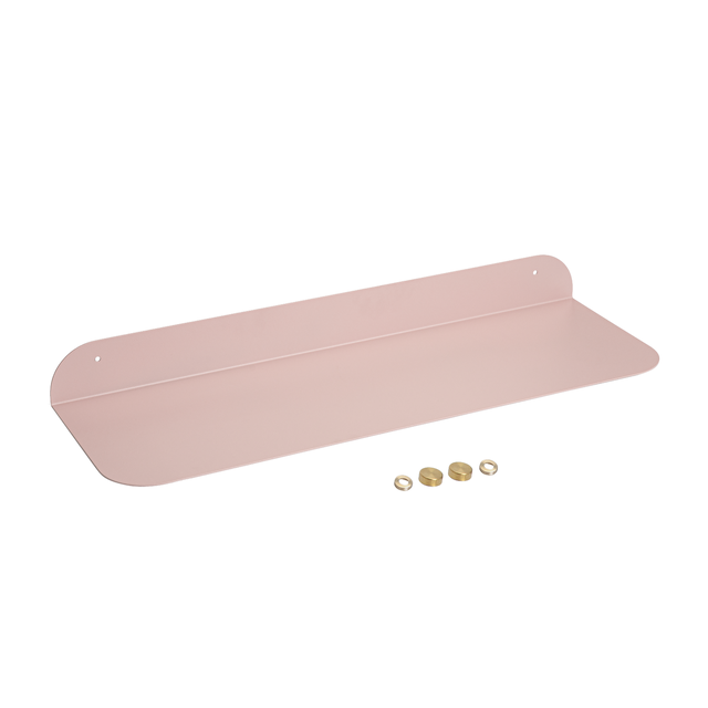 Etagère murale en métal rose SPACEO, H.6 cm x L.60 cm x P.20 cm