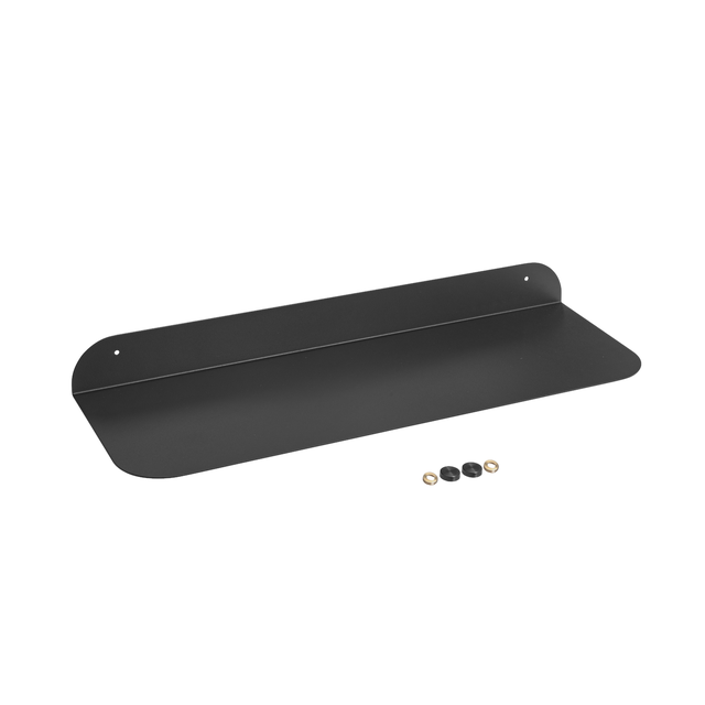 Etagère murale en métal noir SPACEO, H.6 cm x L.60 cm x P.20 cm
