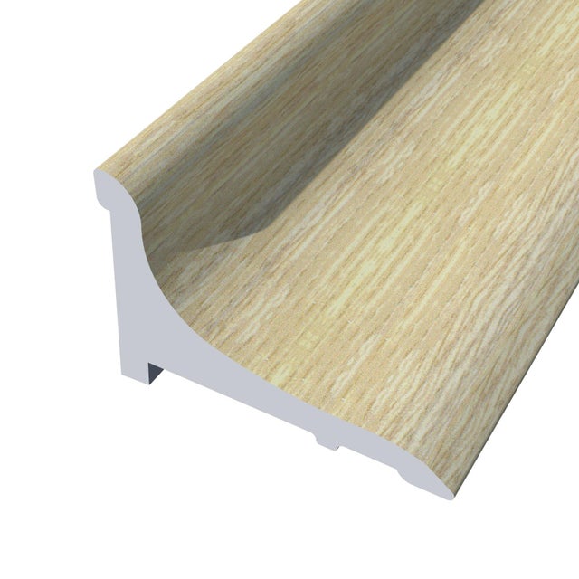 Junquillo de aluminio color roble polar de 16x11x2200mm