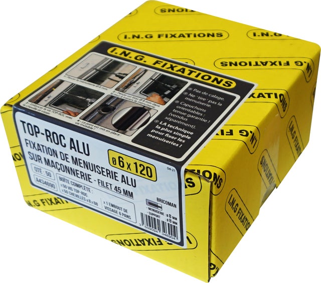 Vis Top roc pour aluminium 6x120 x 50 - ING FIXATIONS