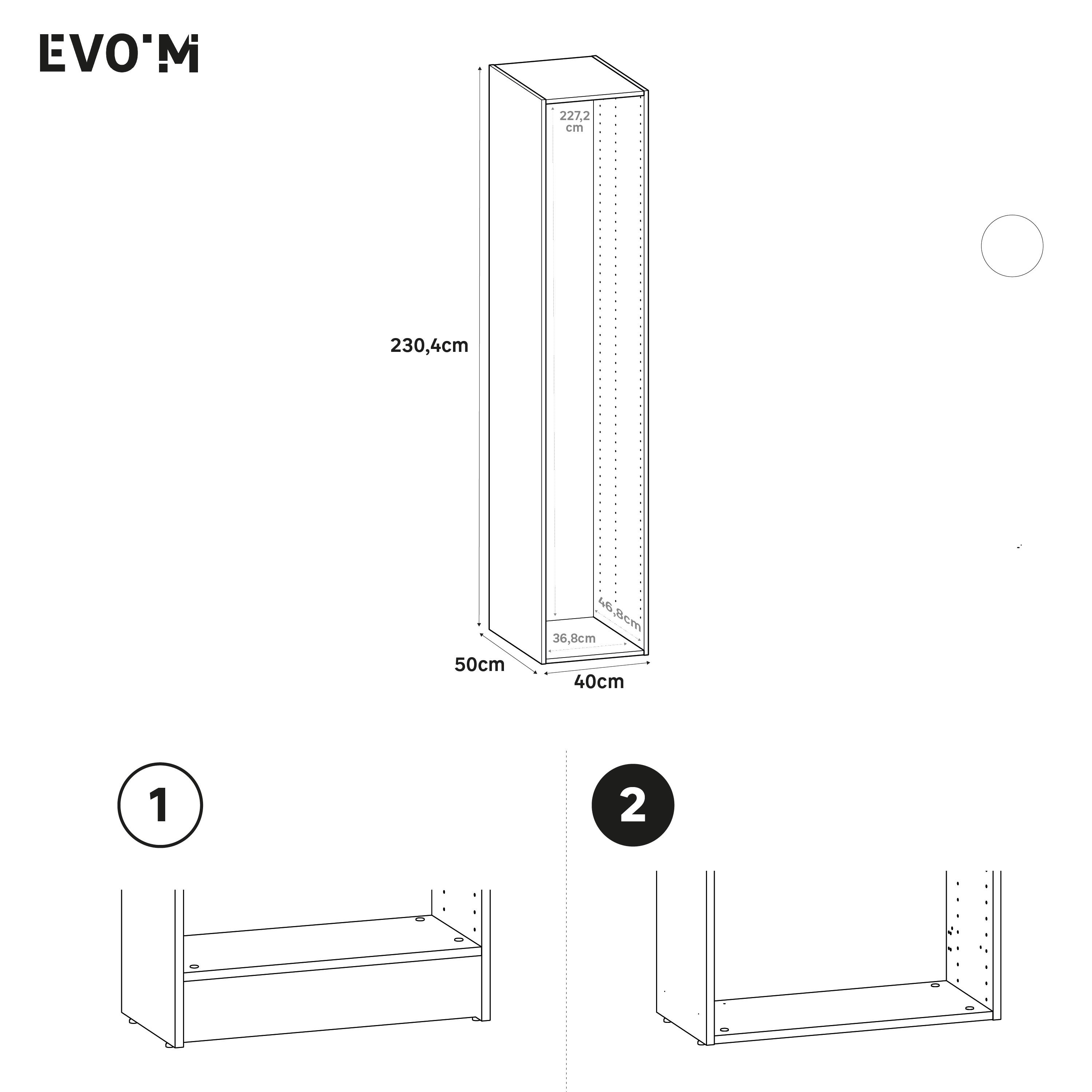 Caisson SPACEO Evo'M Blanc H.230,4 X L.40 X P.50 cm - 2