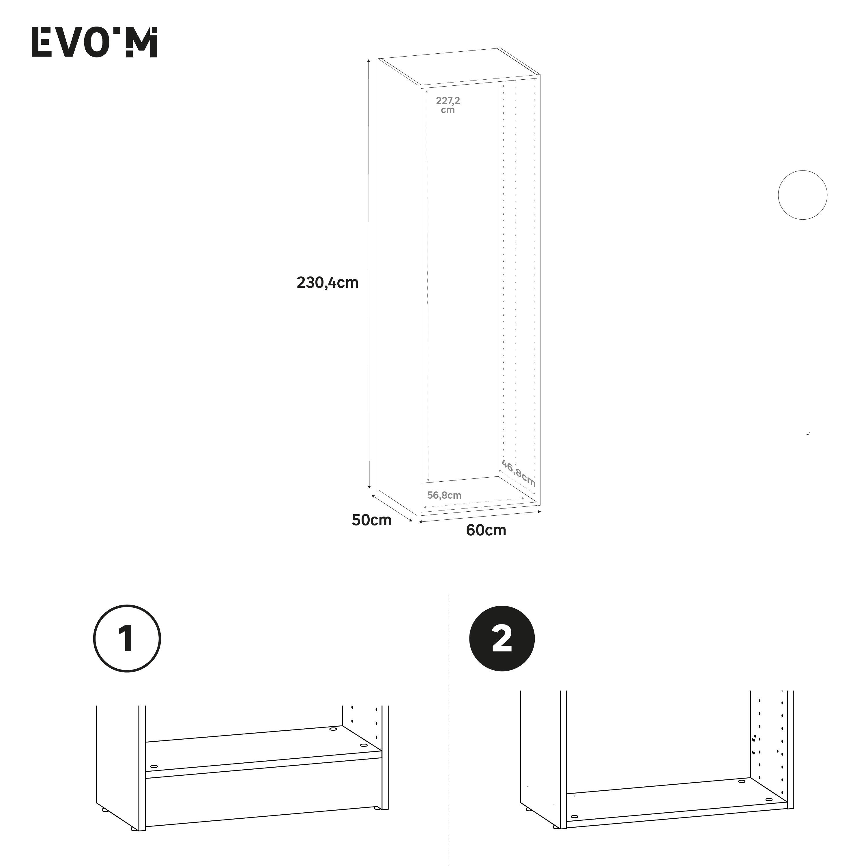 Caisson SPACEO Evo'M Blanc H.230,4 X L.60 X P.50 cm - 2