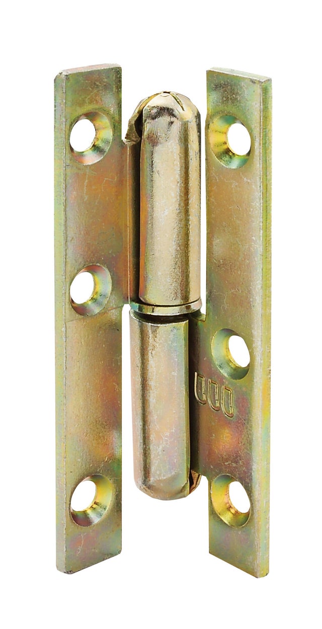 Paumelle acier zingué bichromaté gauche bout carré 110 x 55 mm - CHAINEY