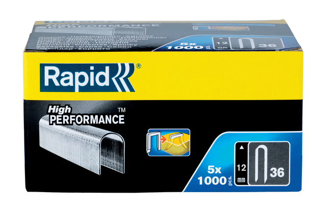 Boite de 5000 cavaliers n°36 L.12 mm Galva - RAPID