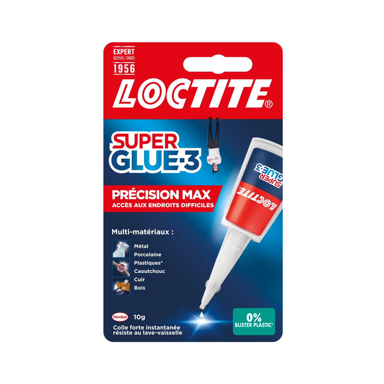 Colle d'assemblage cyanoacrylate Super glue 3 precision LOCTITE, 10g