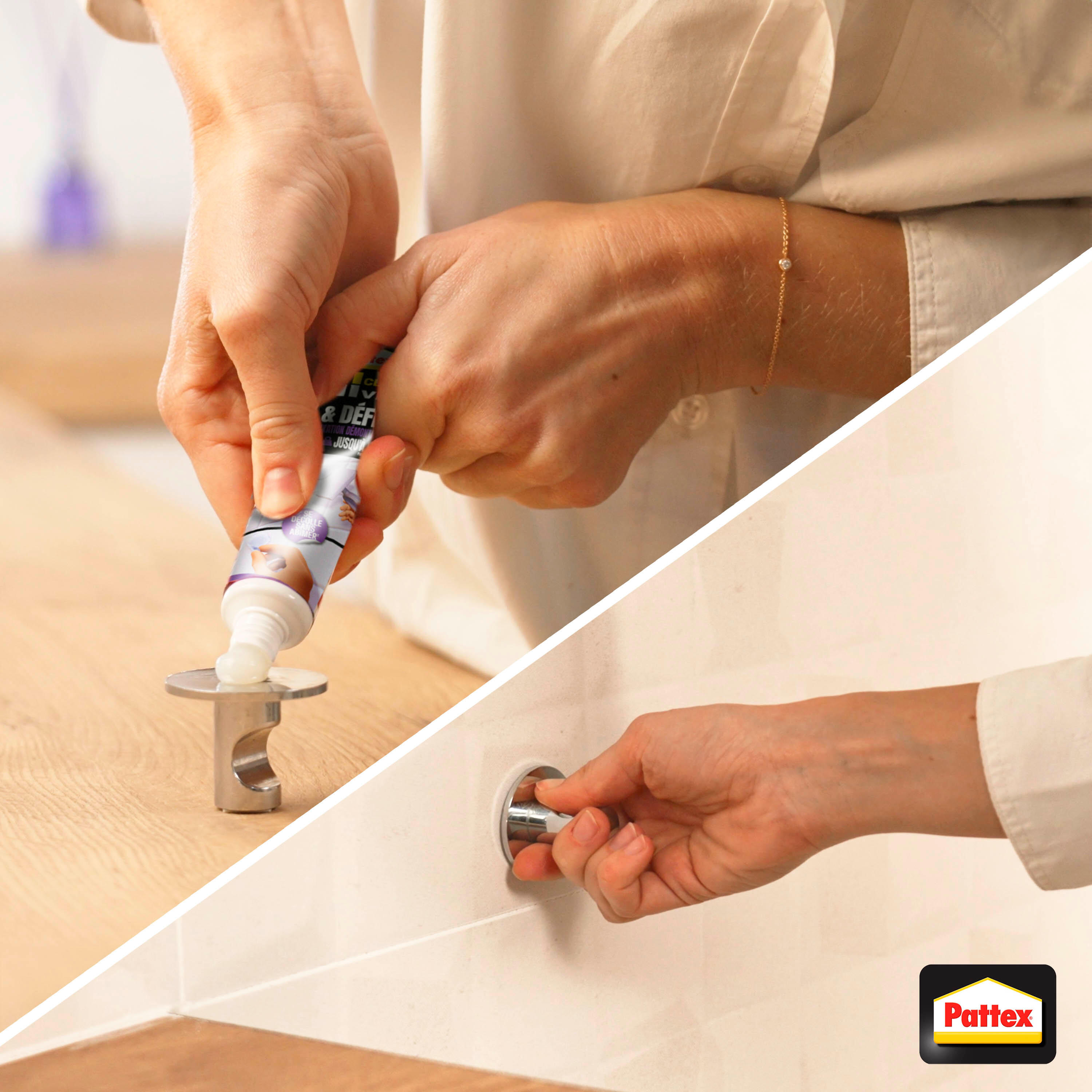 Colle de fixation pâte MS polymère Démontable fix & défix PATTEX, 44 g transpare - 4