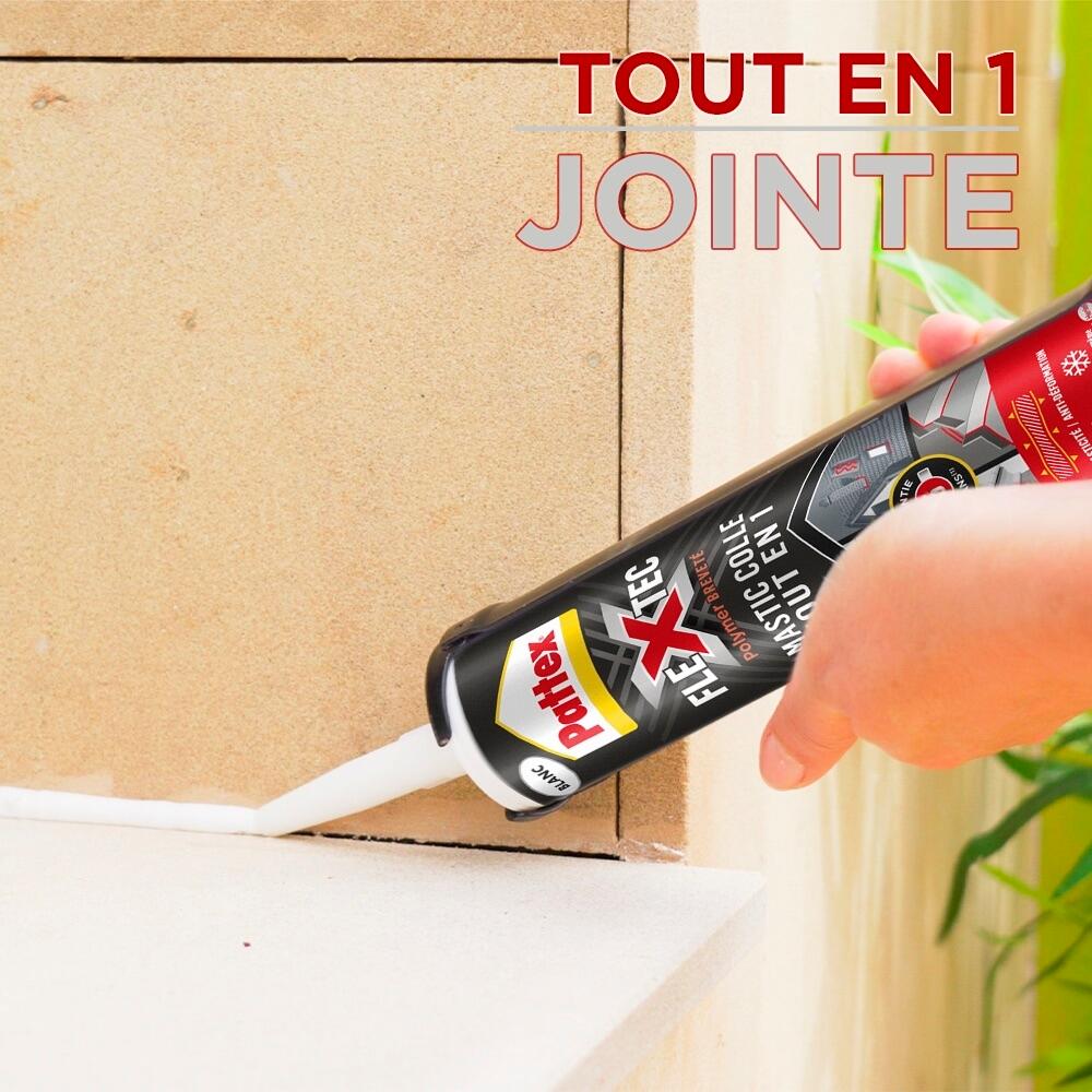 Mastic colle tout en 1 blanc 389 g Flextec - PATTEX - 7