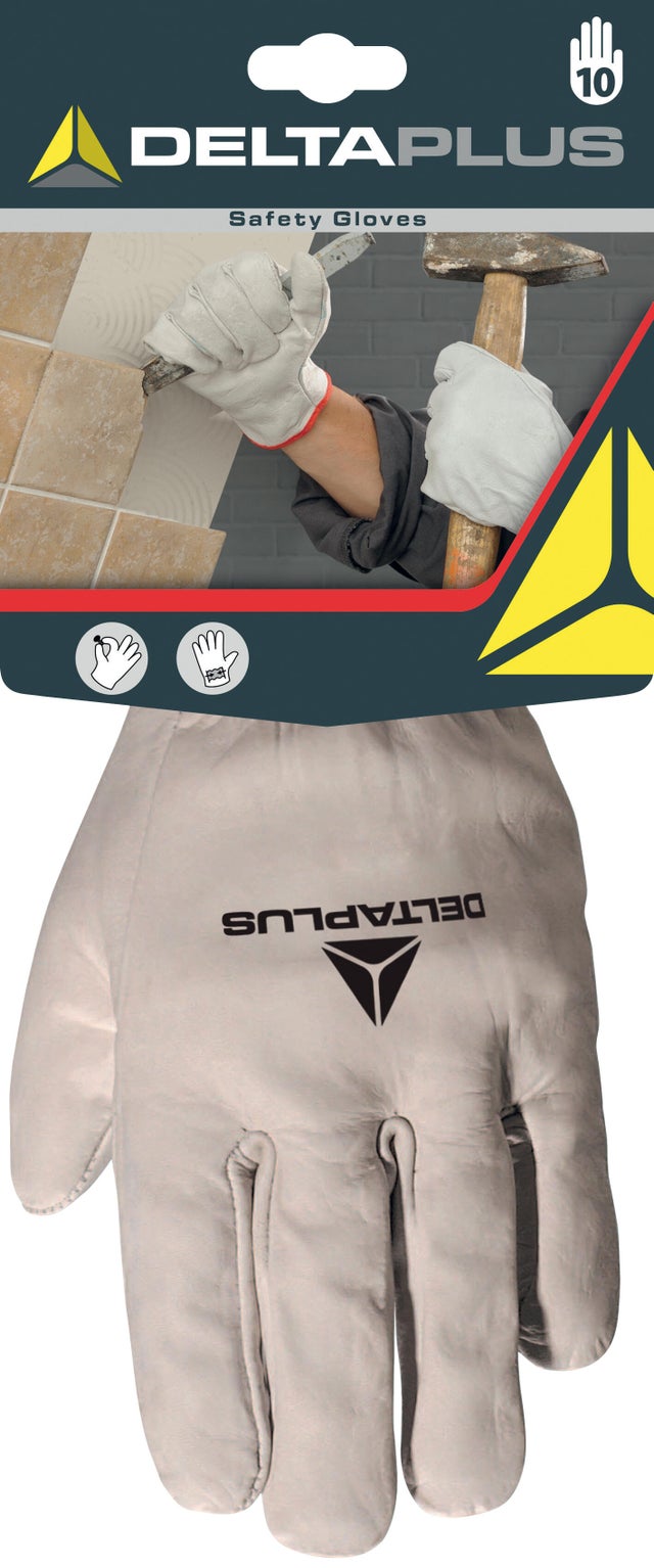 Gants de protection manutention en cuir T.10 - DELTA PLUS
