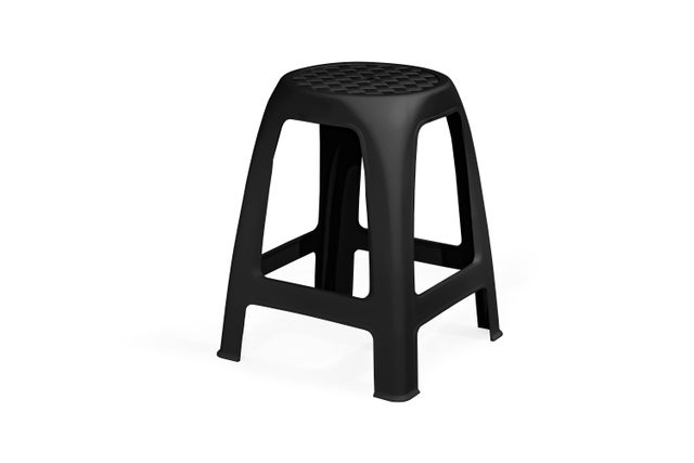 Banco de resina MONOBLOCO PRETO RECICLADO