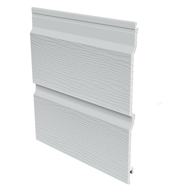 Lot de 2 Clins PVC double lame gris ciment l.30 x L.500 cm - FREEFOAM