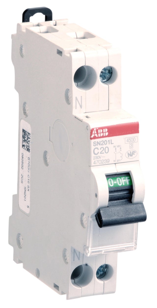 Disjoncteur Phase/Neutre 20A 3kA à Vis - ABB