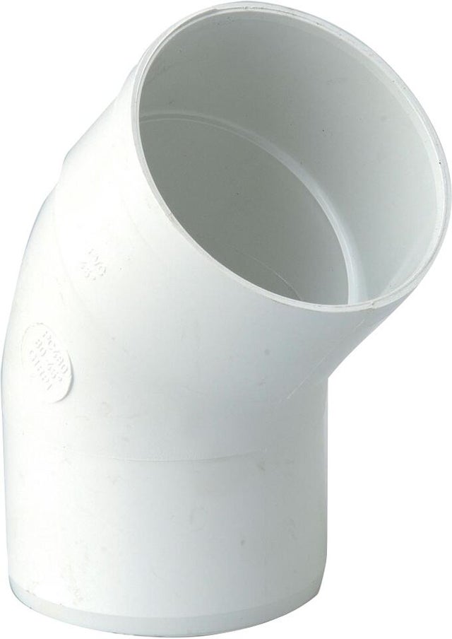 Coude 45° PVC blanc Diam.80 mm - GIRPI