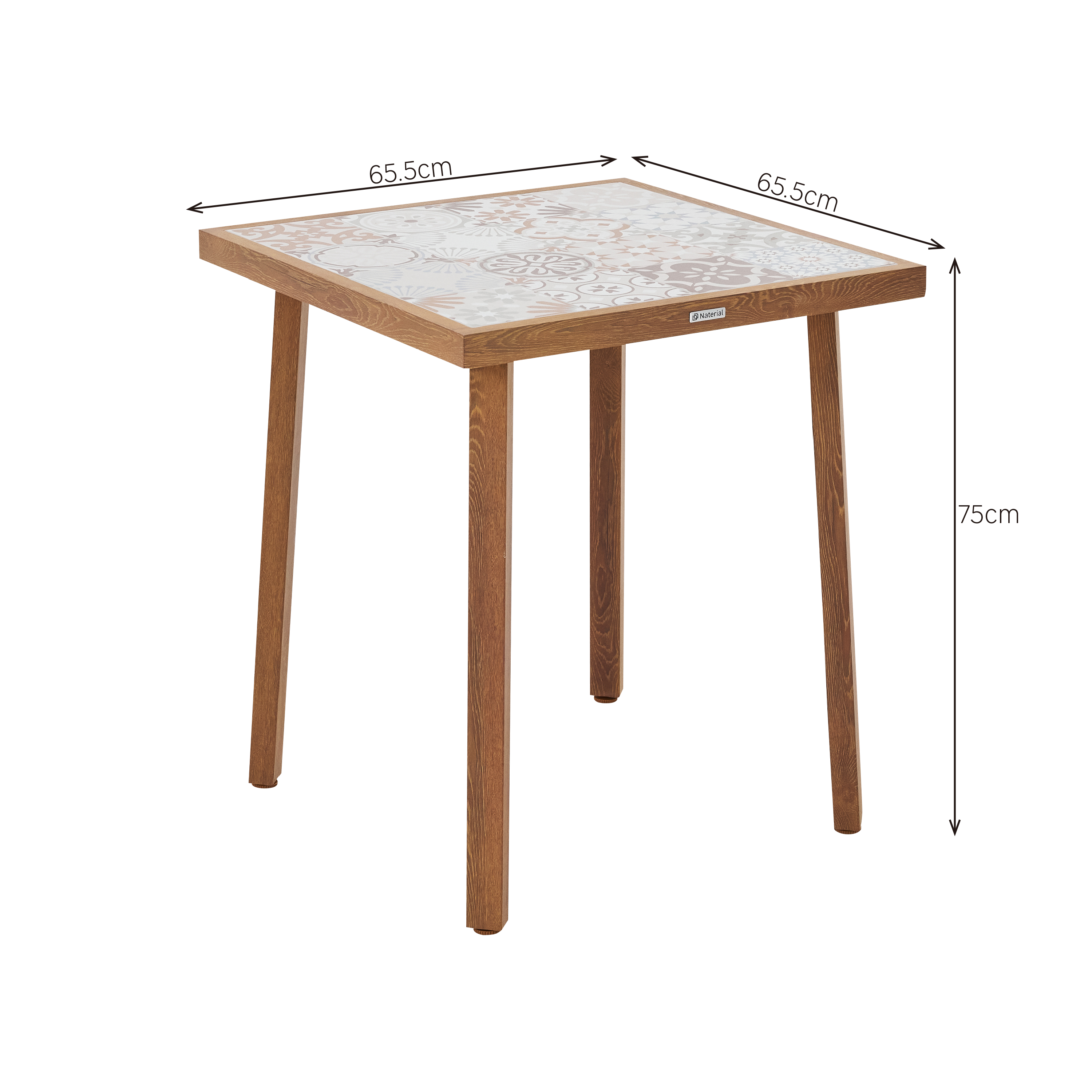 Table carrée 65.5X65.5 2/4 places Gaia NATERIAL - 6