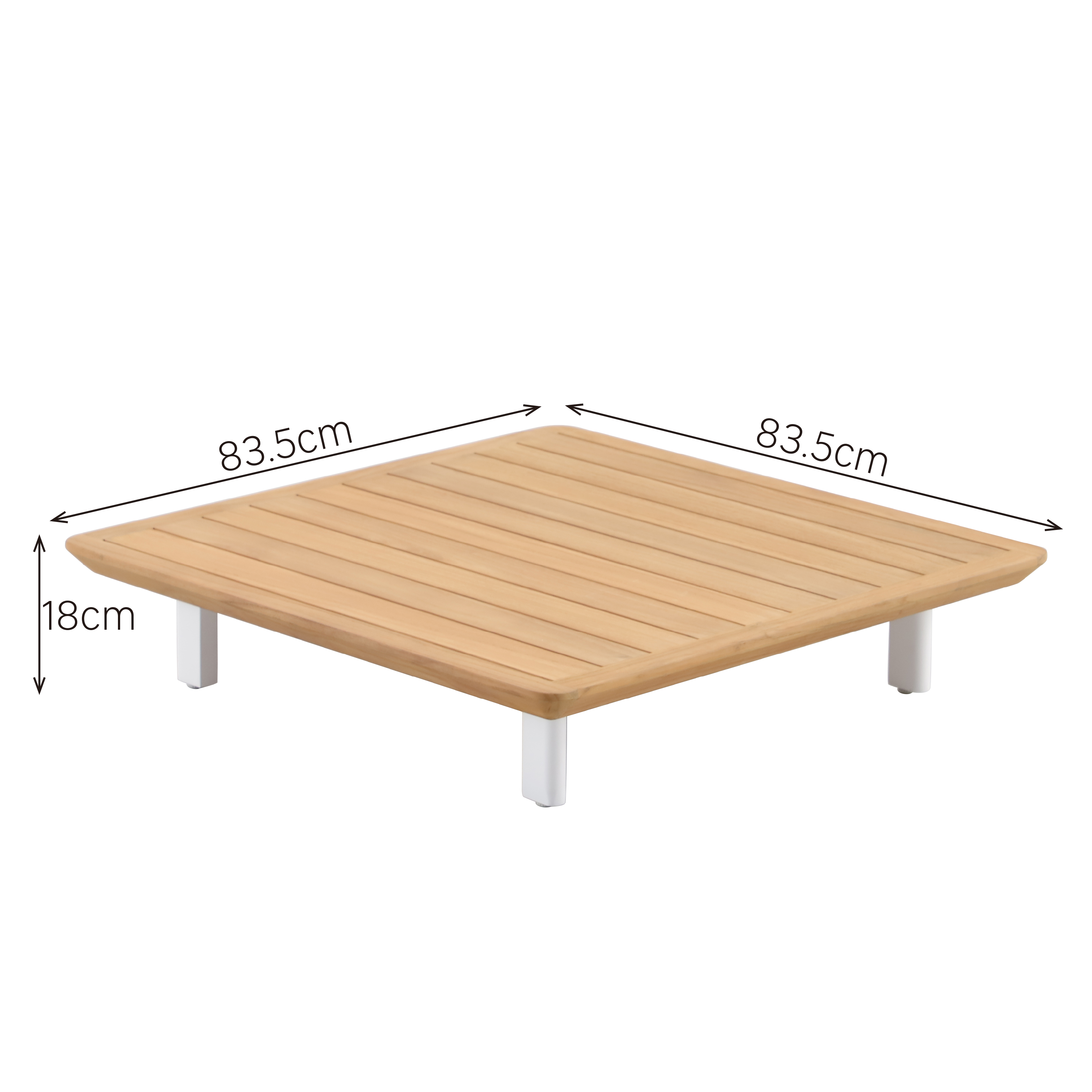 Table basse en aluminium et teck NATERIAL Duna - 5