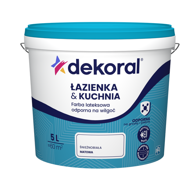 Farba Dekoral Łazienka & Kuchnia Biały 5 l