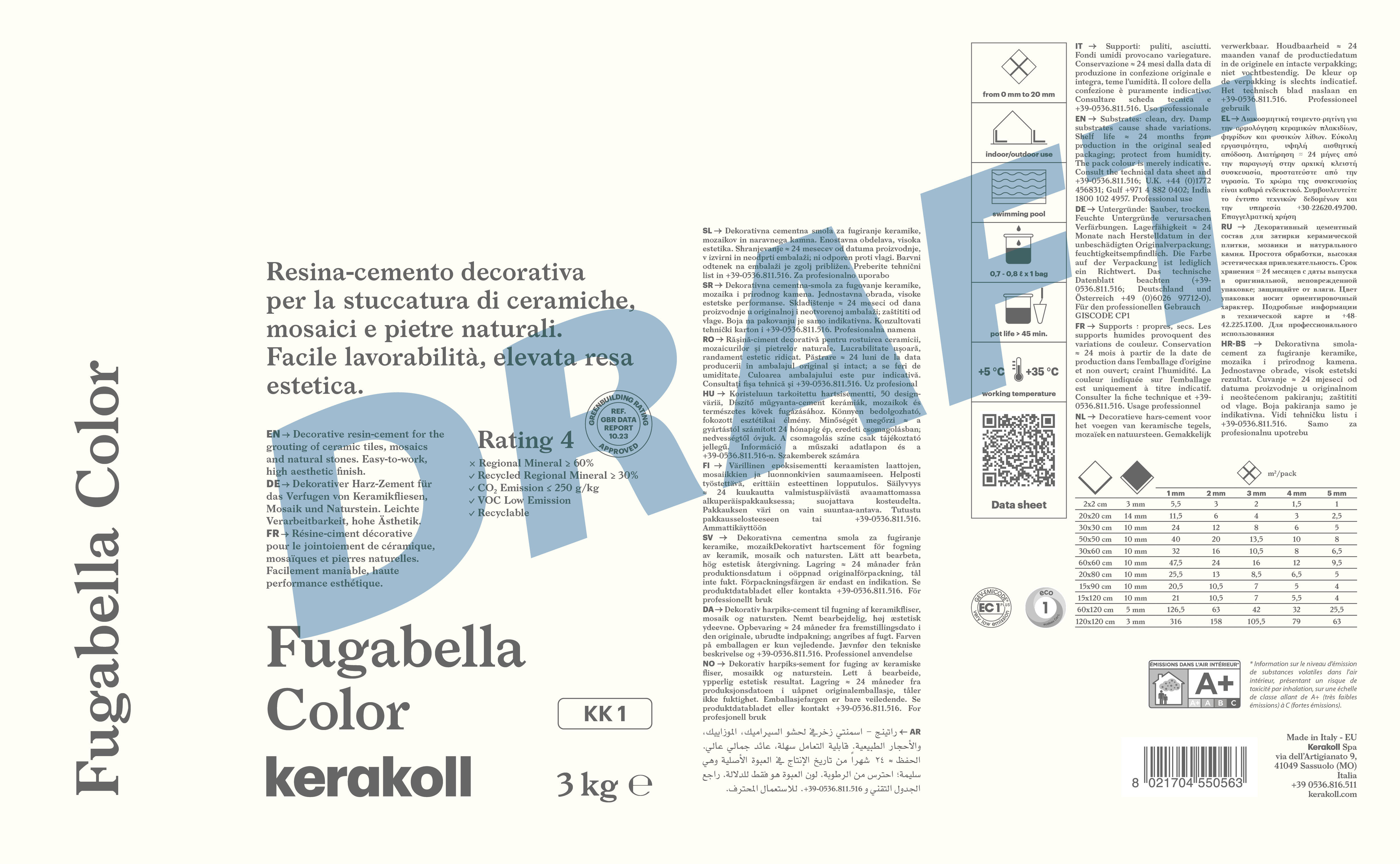 Stucco in polvere per interno KERAKOLL Fugabella Color KK 151, 3 kg marrone chiaro - 2