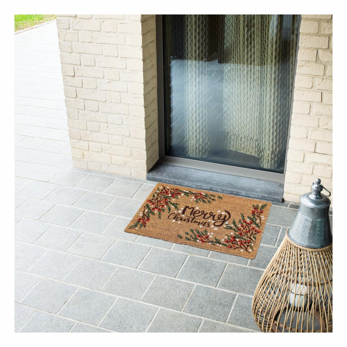 Zerbino Kera Merry Christmas in cocco multicolore rettangolare, L 60 x L 40 cm - 2