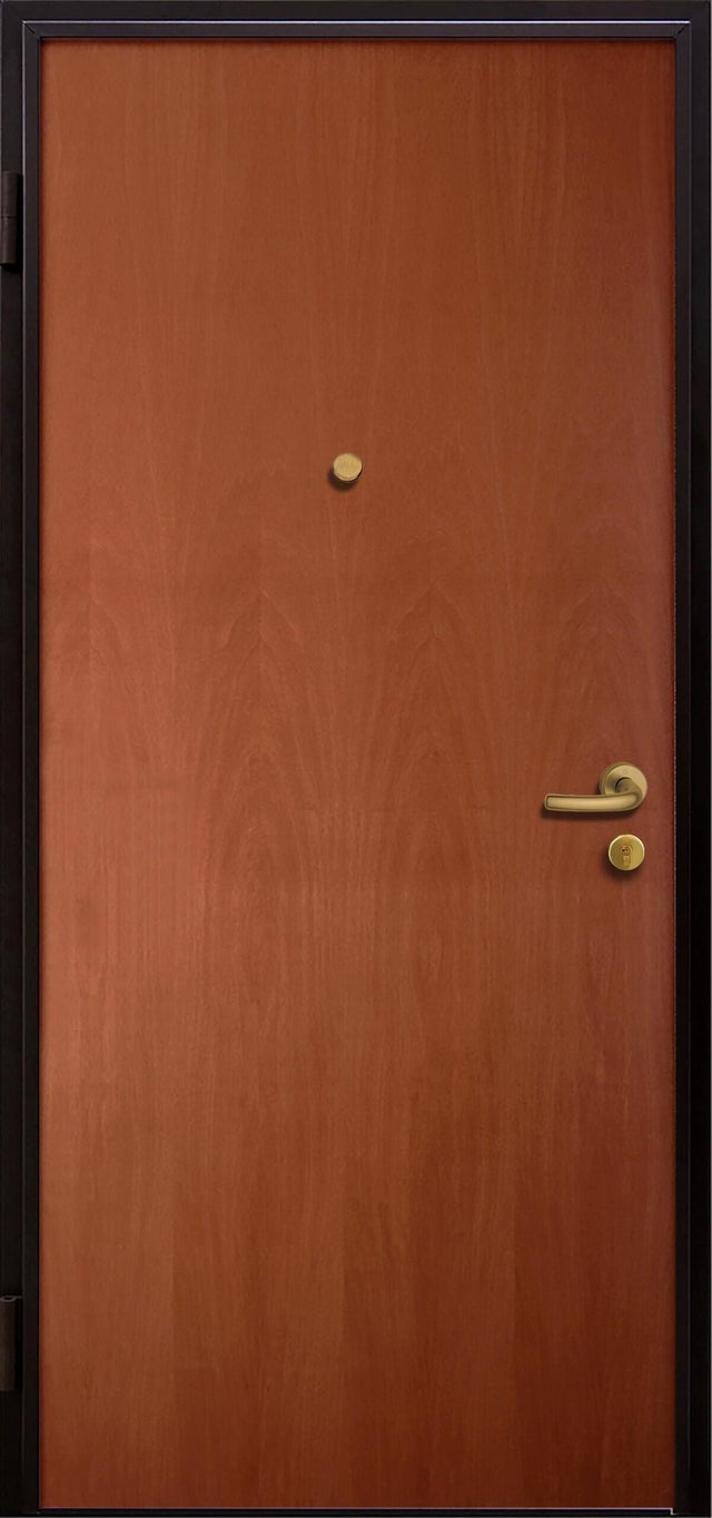 Porta blindata MASTER FORTIKA L 90 x H 210 cm noce apertura a destra