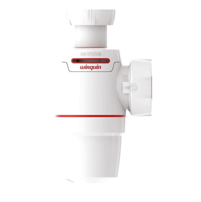 Siphon pour évier 1 cuve Diam.40 mm réglable en hauteur blanc NF - WIRQUIN Néo Air