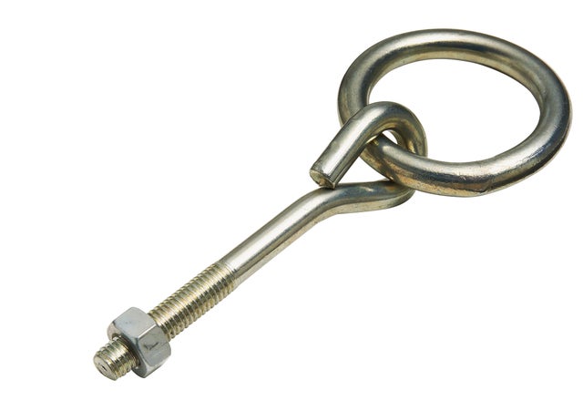 Anneau d'écurie acier zingué Diam.10 mm L.80 mm