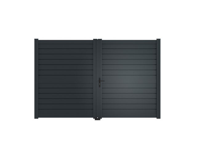 PORTAIL ALUMINIUM IBIS GRIS HT 1.92X3.56M