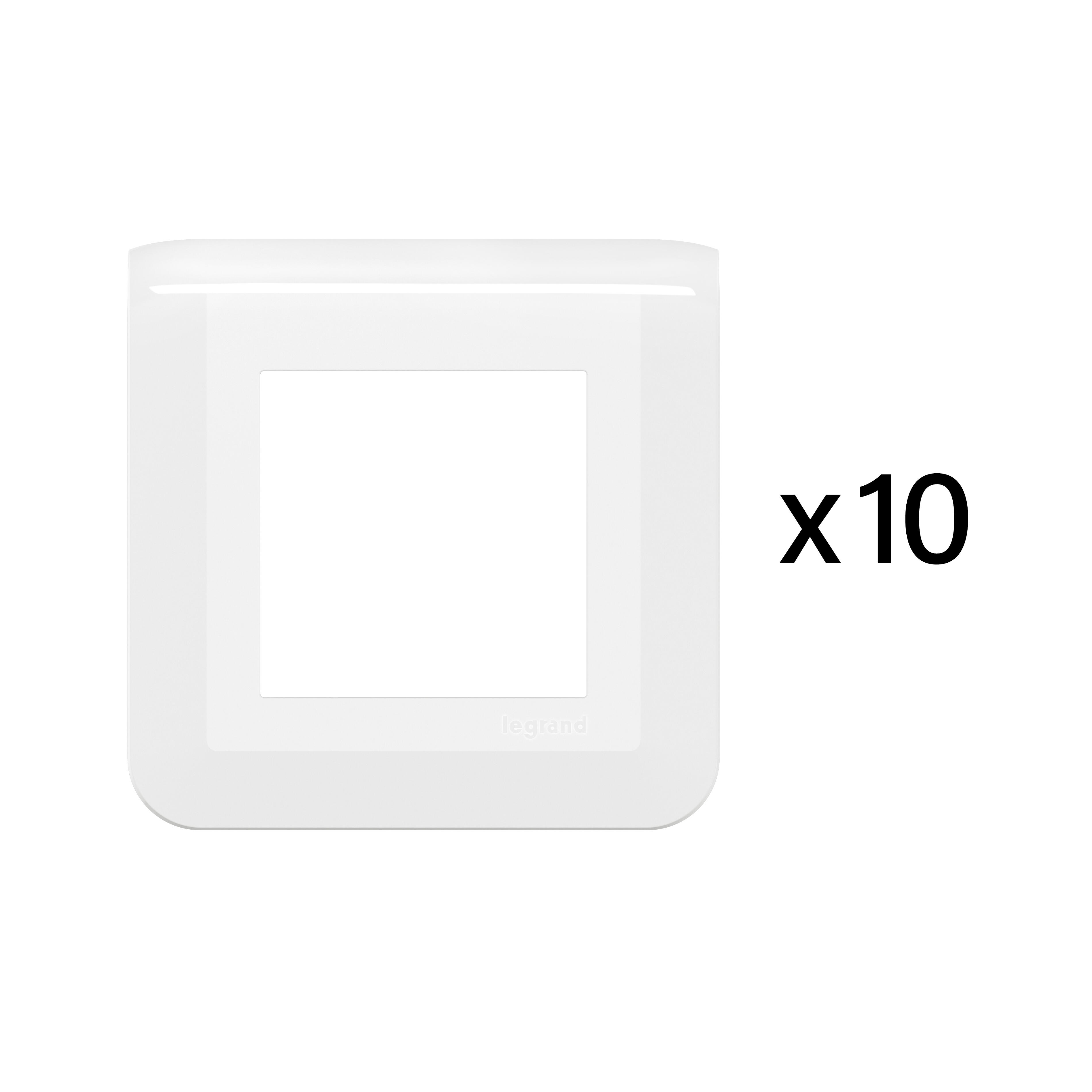 Plaque De Finition Legrand Chambord Railux – Simple, Blanc – 1 Module – Neuve Sous Blister