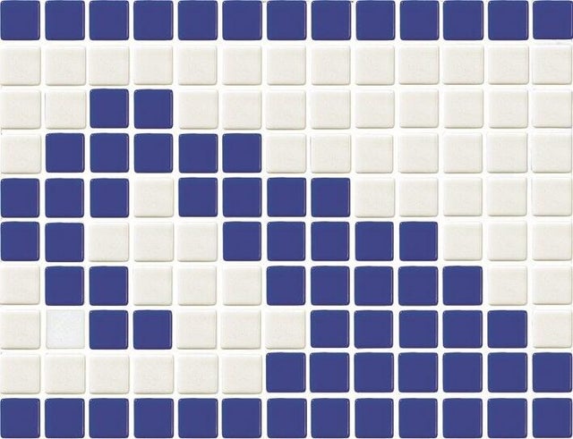 Listel carrelage mural blanc et bleu l.26 x L.31.6 cm - Olas