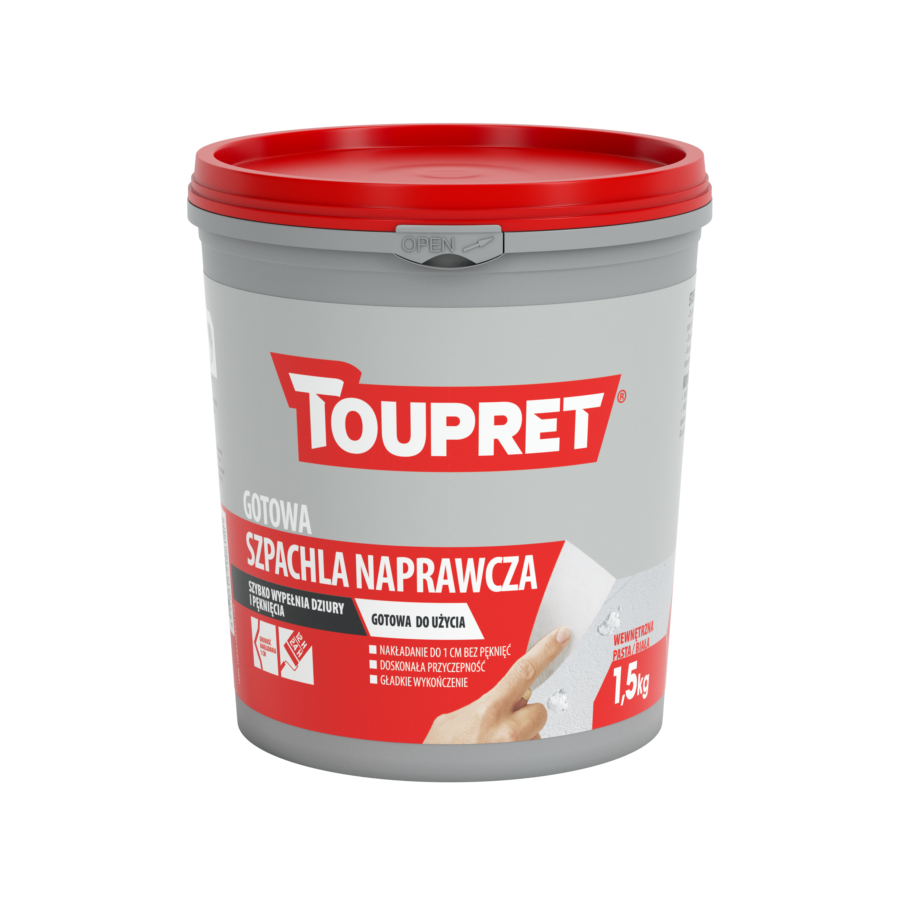Gotowa szpachla naprawcza 1.5 kg TOUPRET
