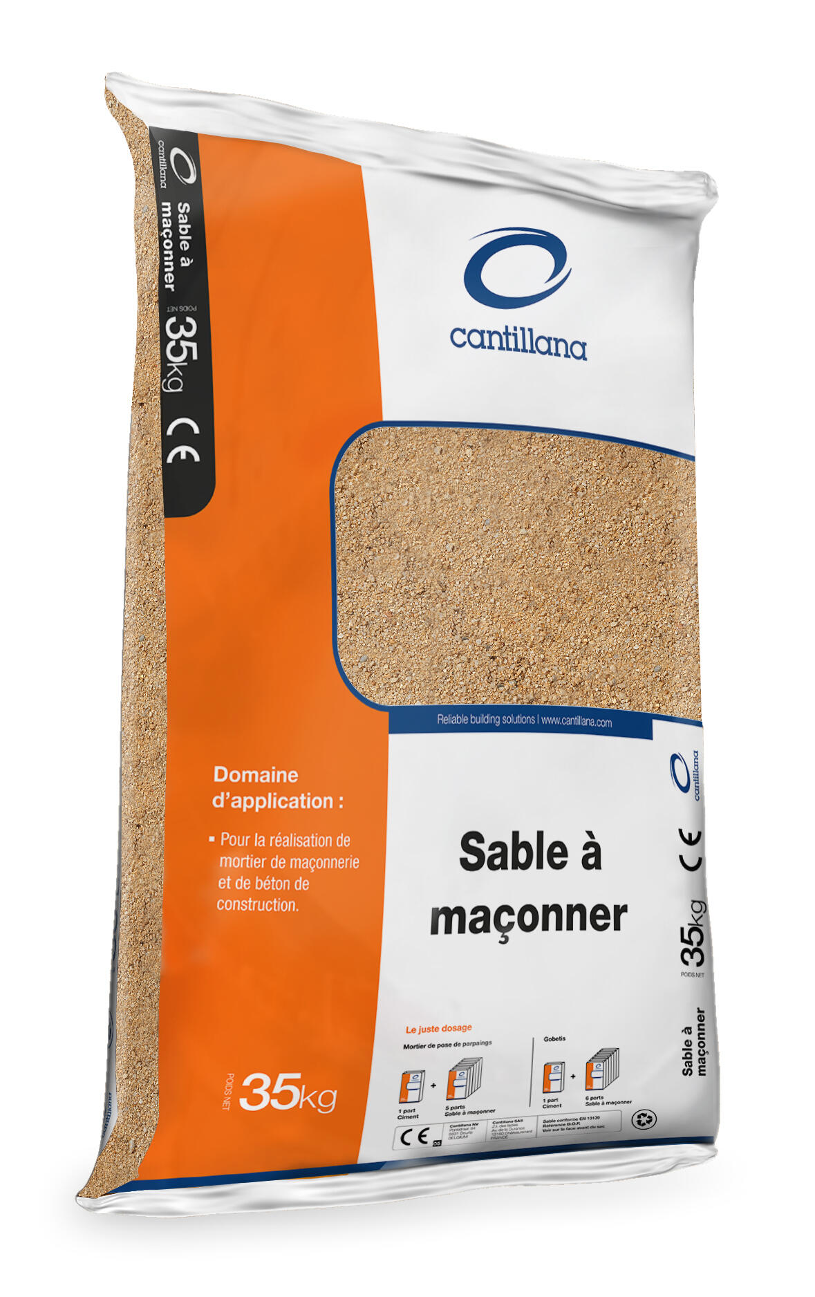 Sable à maçonner 0/5, sac de 35 kg Bricoman - Main Image
