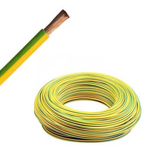 Cable de terre H07V-K 6 mm² Jaune-Vert  25m - BARRYFLEX