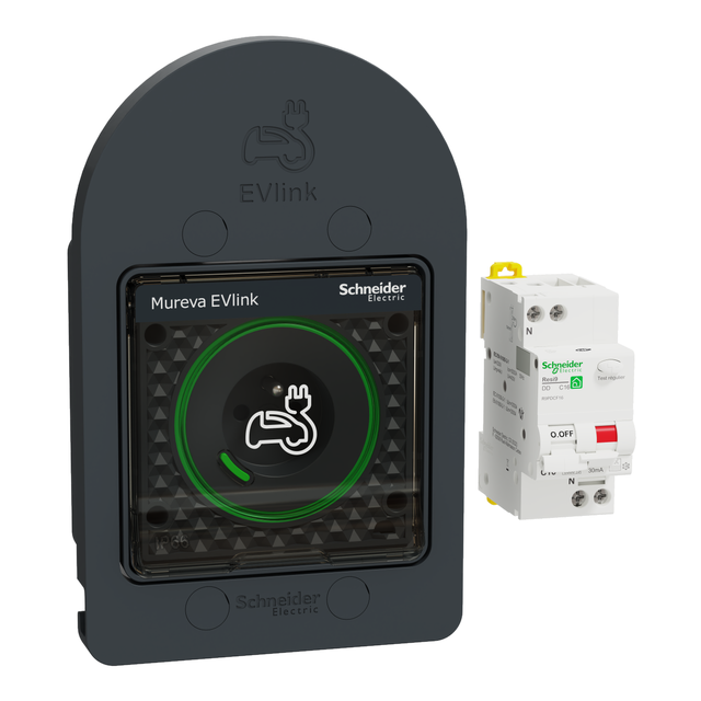 Kit prise renforcée Mureva Evlink Protec+ 2P+T Ip66 Gris - SCHNEIDER ELECTRIC