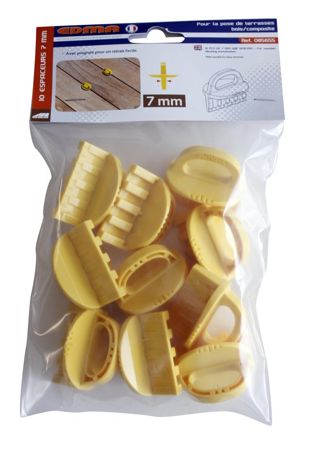 Espaceurs pour pose de lames de terrasse ép.7mm x10