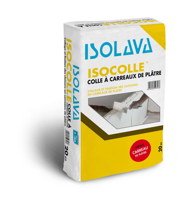 Mortier colle en poudre 20 kg - Isocolle ISOLAVA