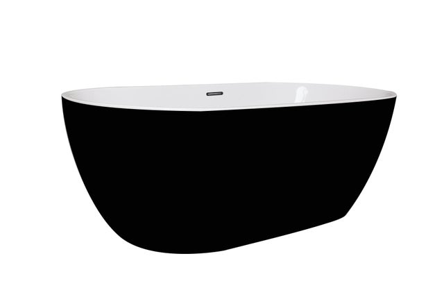 Baignoire îlot noire L.170 x l.80 cm Orélia - BALNEO