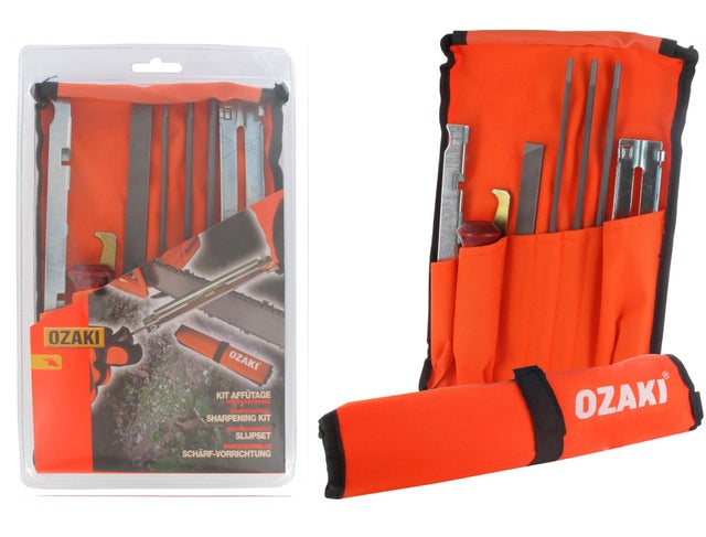 Kit d'affûtage complet 8 pièces + sacoche - OZAKI