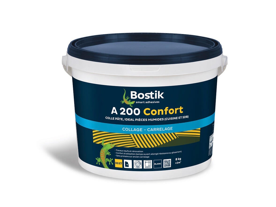 Colle Carrelage Bostik D2ET – Pâte Pour Pièces Humides – 8 Kg – Salle De Bain/Cuisine