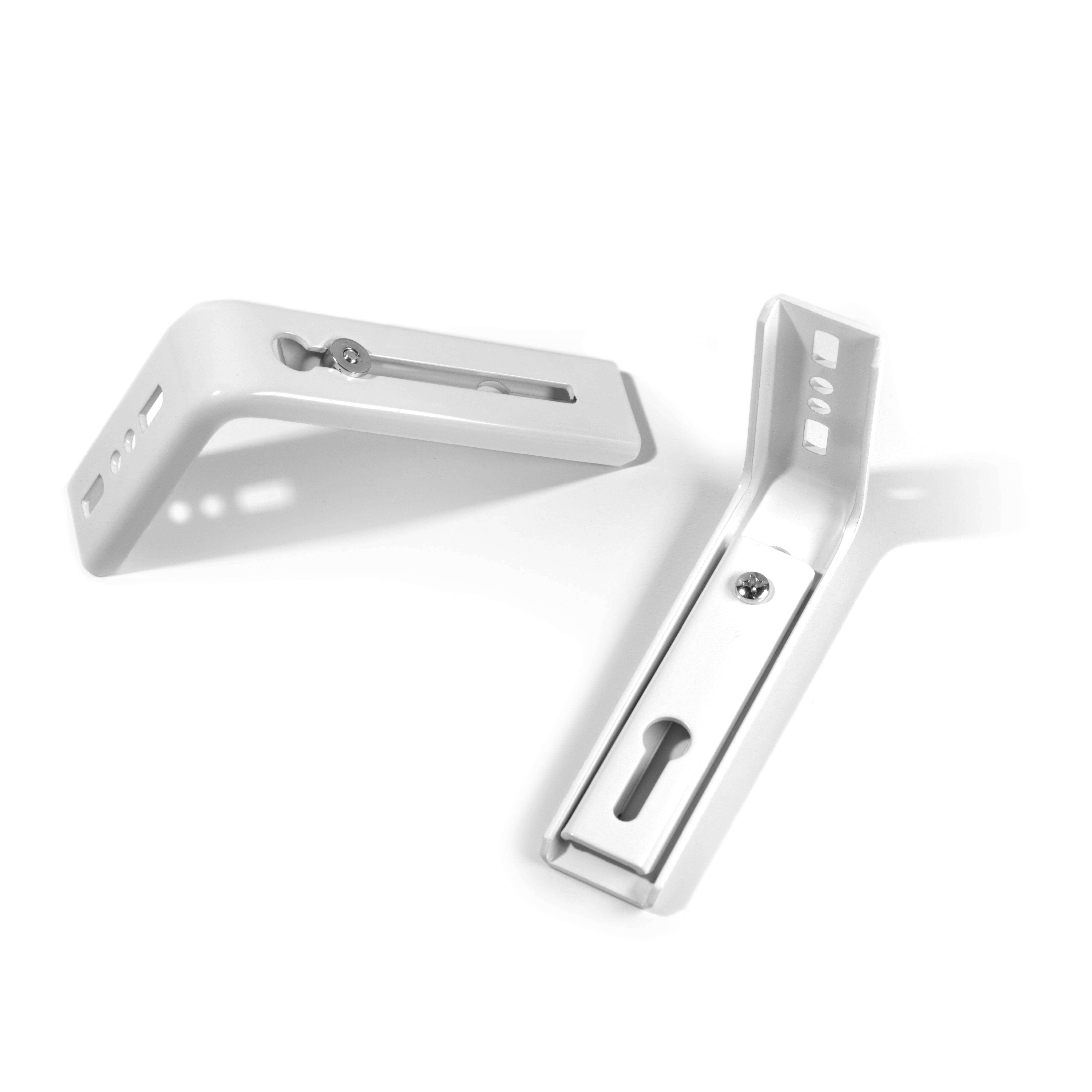 2 escuadras reforzadas para estor hierro blancas