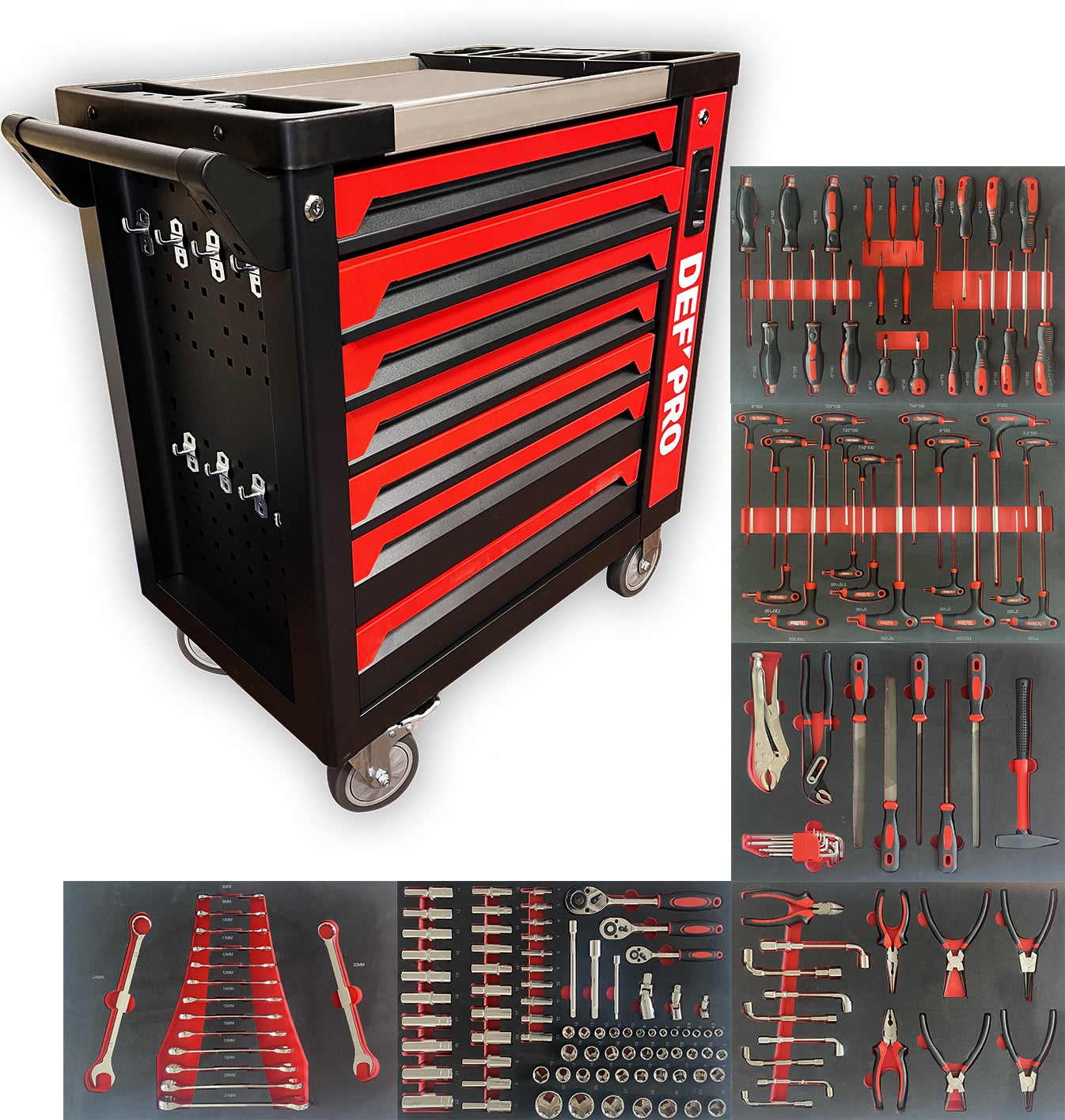 Servante de chantier acier, L.75 cm - 2