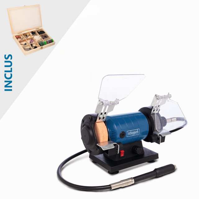 Mini touret HG35 120W avec accessoires SCHEPPACH