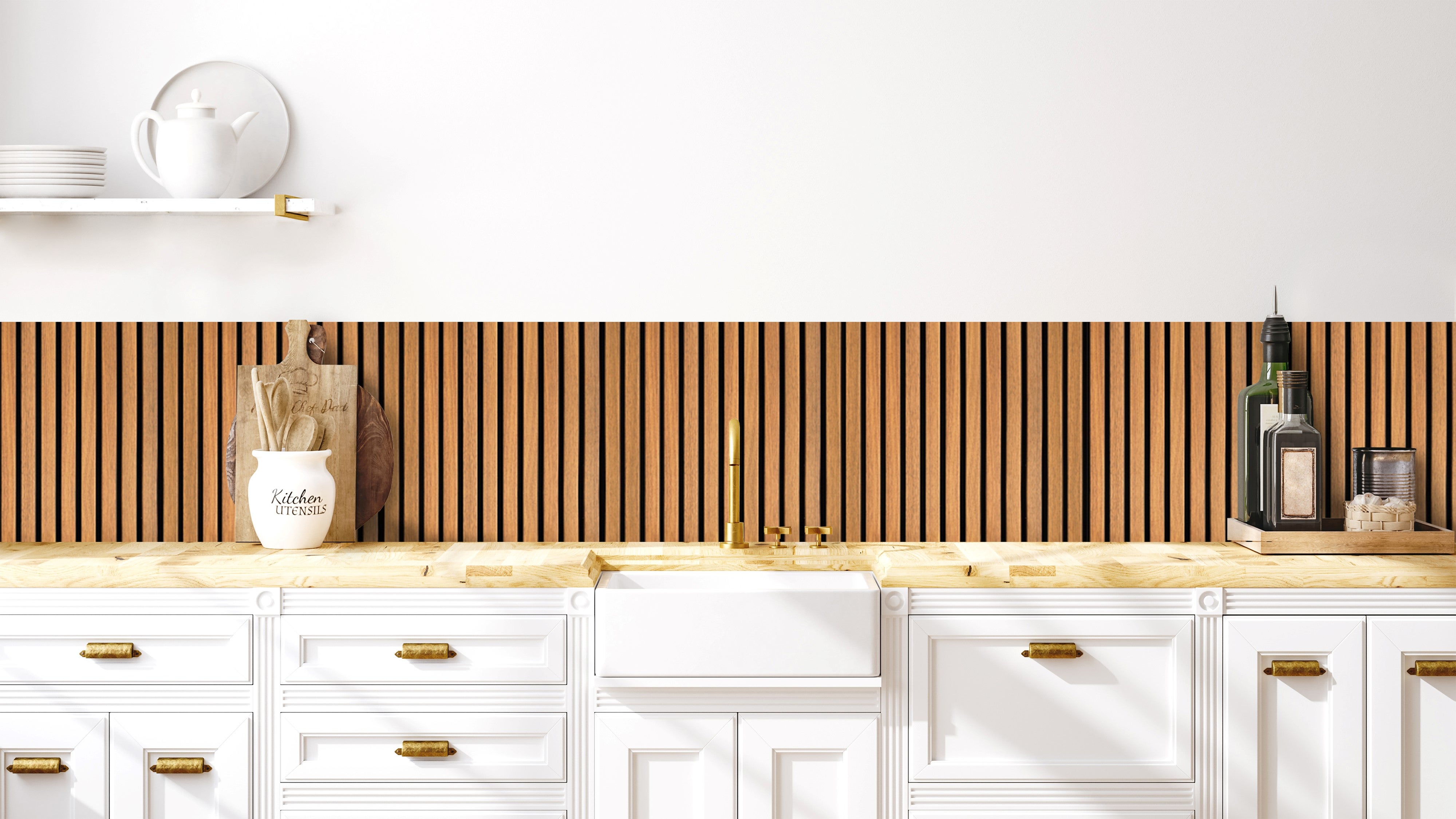 Rouleau adhésif décoratif, crédence cuisine, Vinyl way, tasseau bois, 40x198cm - 2