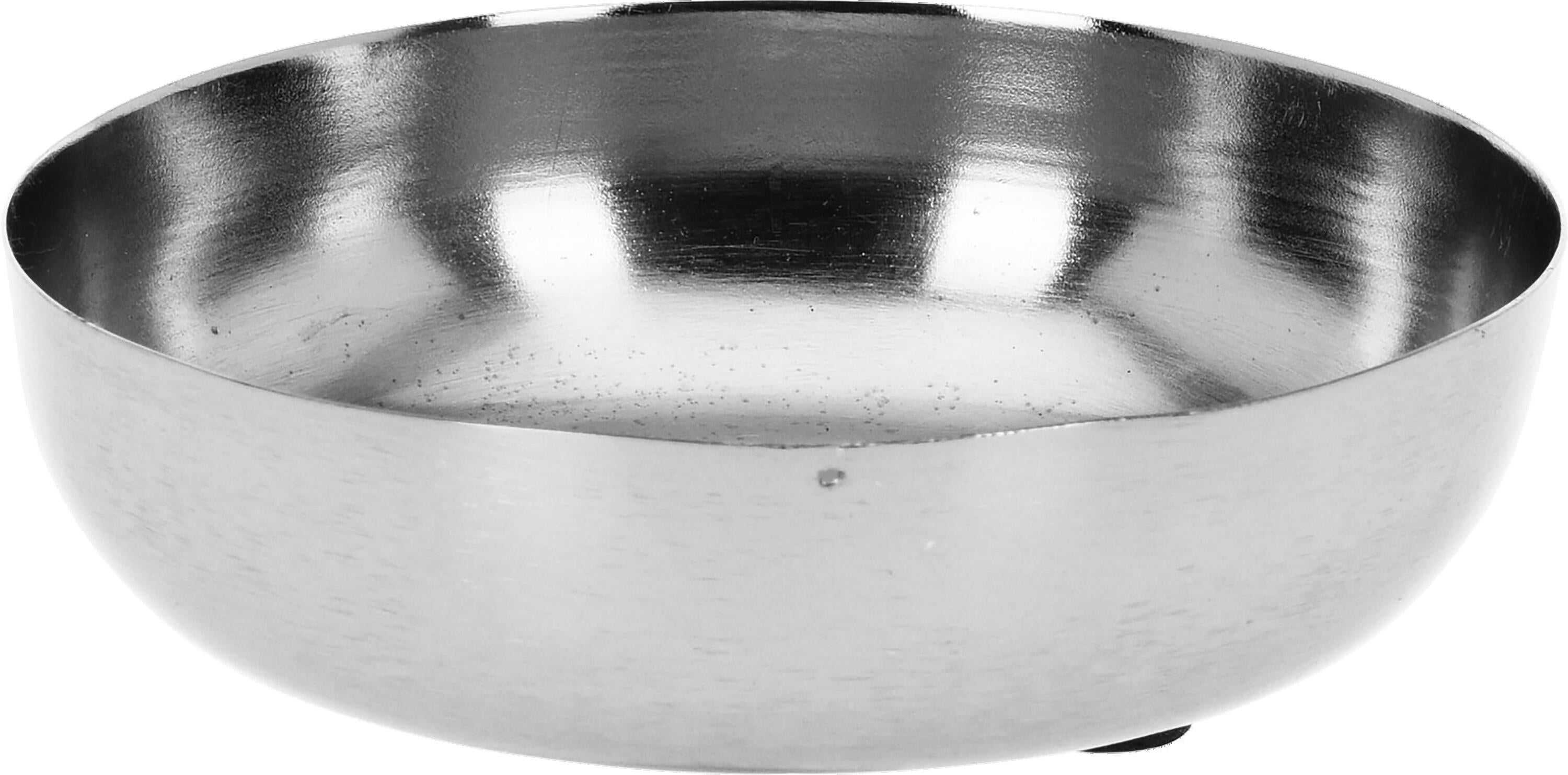 Świecznik metalowy na świecę śr. 14 cm srebrny