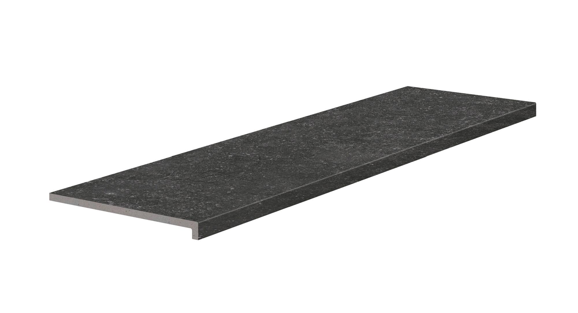 Peldaño extrusionado ardenas efecto piedra antracita 120x33cm espesor 12mm