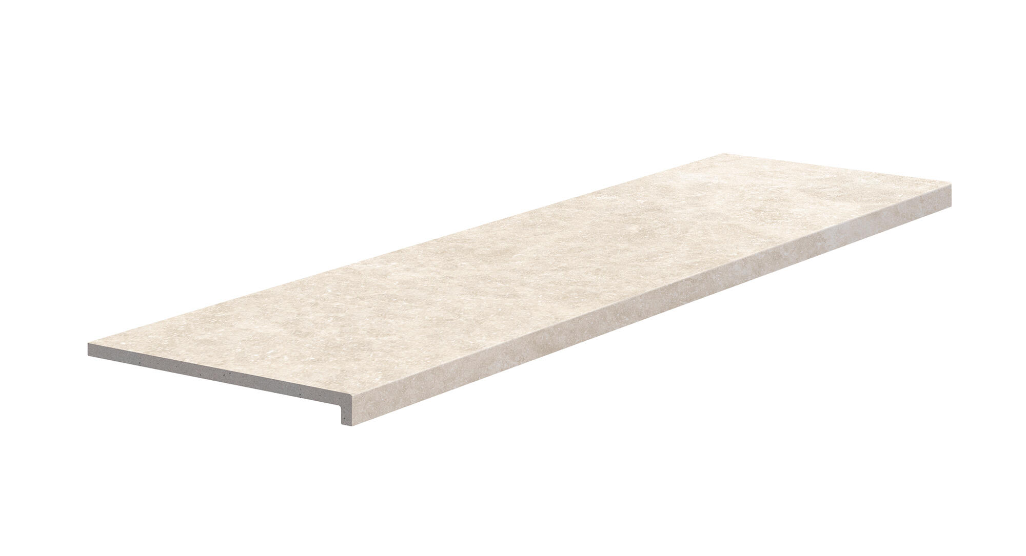 Peldaño extrusionado ardenas efecto piedra marfil 120x33cm espesor 12mm